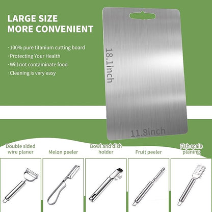 Glowedge™ Titanium Cutting Board - لوح تقطيع التيتانيوم