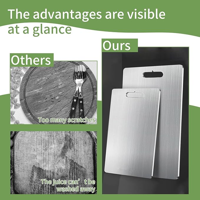 Glowedge™ Titanium Cutting Board - لوح تقطيع التيتانيوم