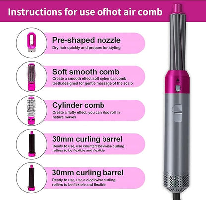 Glowedge™ Hot Hair Brush 5 in 1 – فرشاة الشعر الساخنة 5 في 1